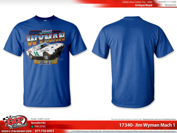 Jim Wyman Retro 1971 “Mach 1” Antique Royal Blue T-shirt